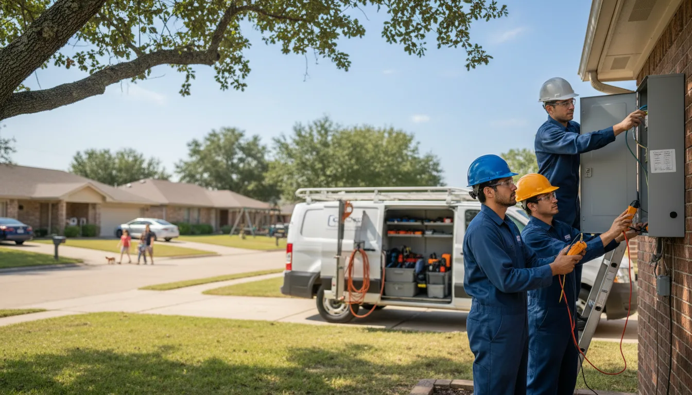 Certified electrician providing emergency electrical services in Bock, MN